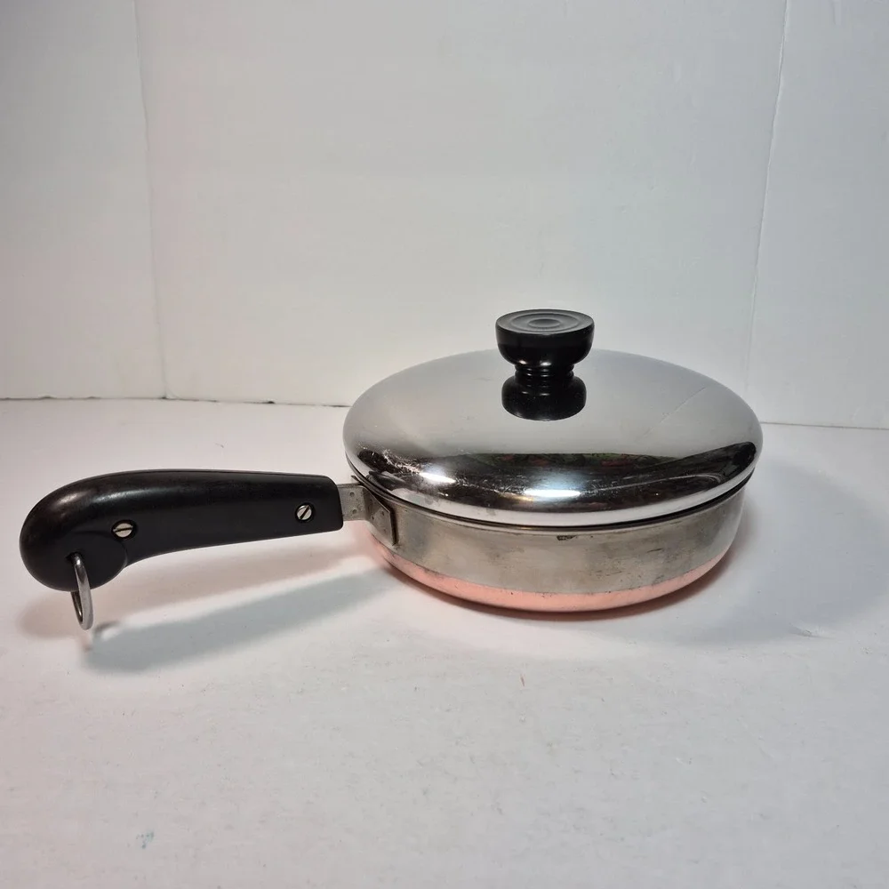 Revere Ware Revereware 1 Qt Copper Bottom Combination Pan Riverside with Lid